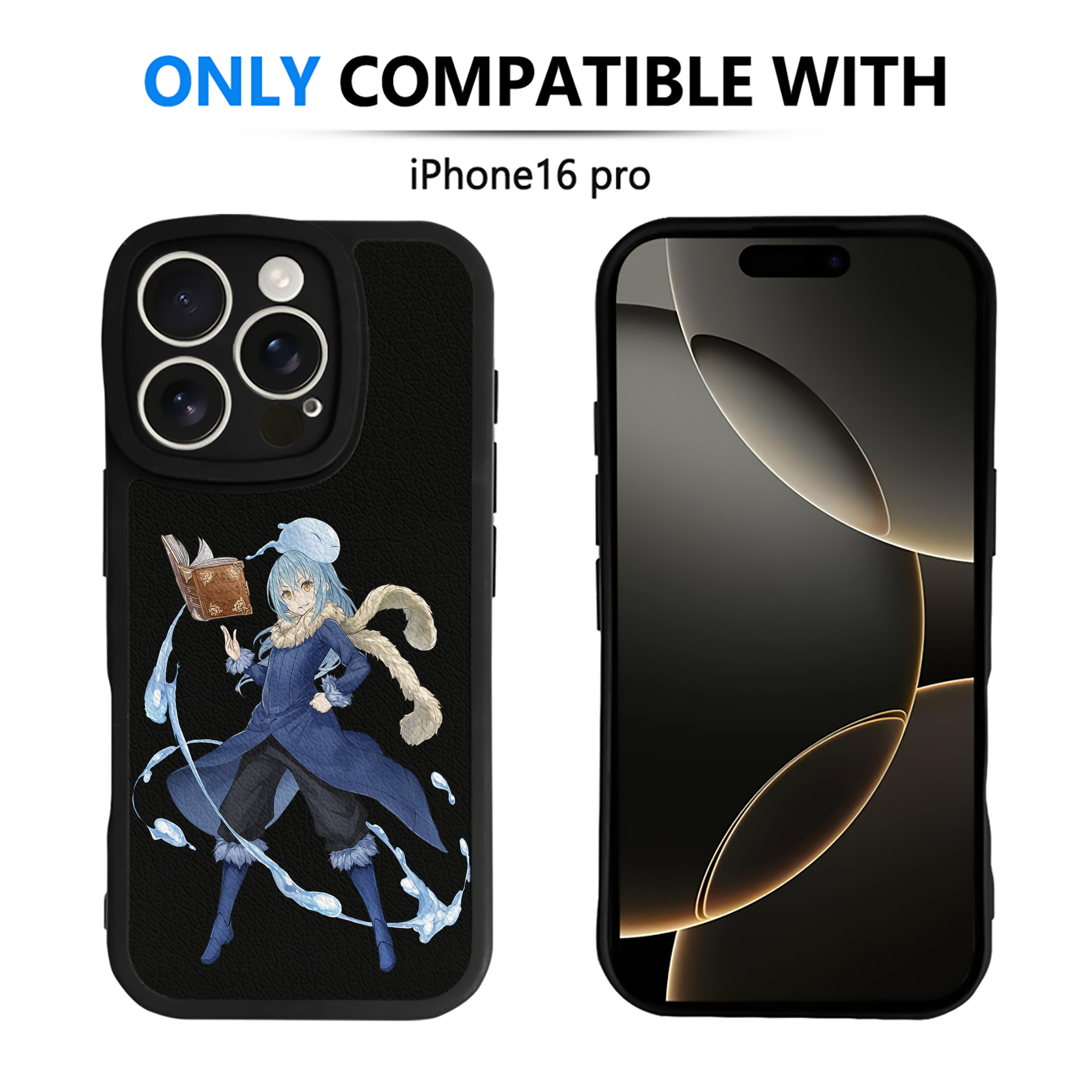 （画像用） 転スラ Regarding Reincarnated to Slime 【iPhone 16シリーズ対応】シリコンスマホケース（レザー調） 材質：シリコン